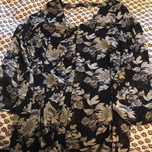 Black dress with white flowers